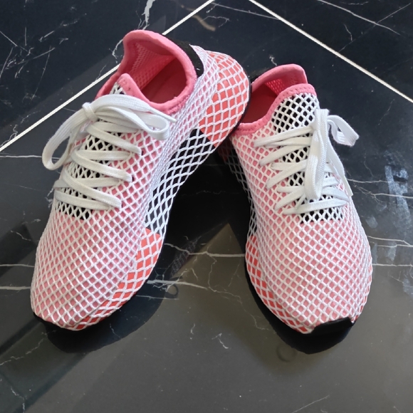 adidas Shoes - Pink and White Mesh Sneakers